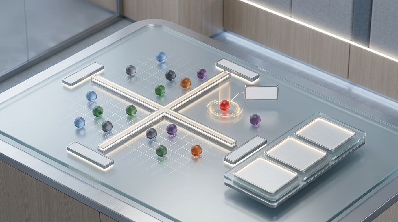 Competitive positioning map concept illustration