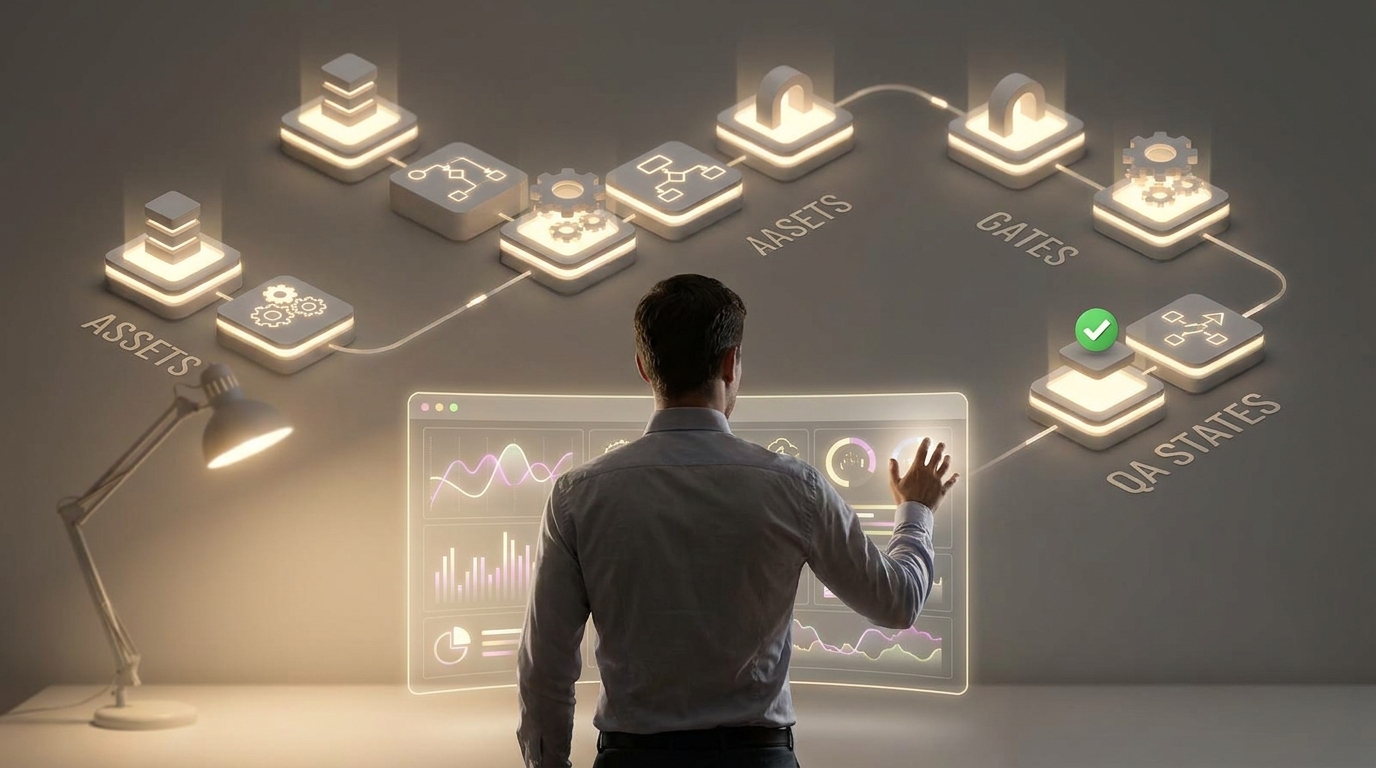 Human oversight on top of automated infrastructure for steady cadence.