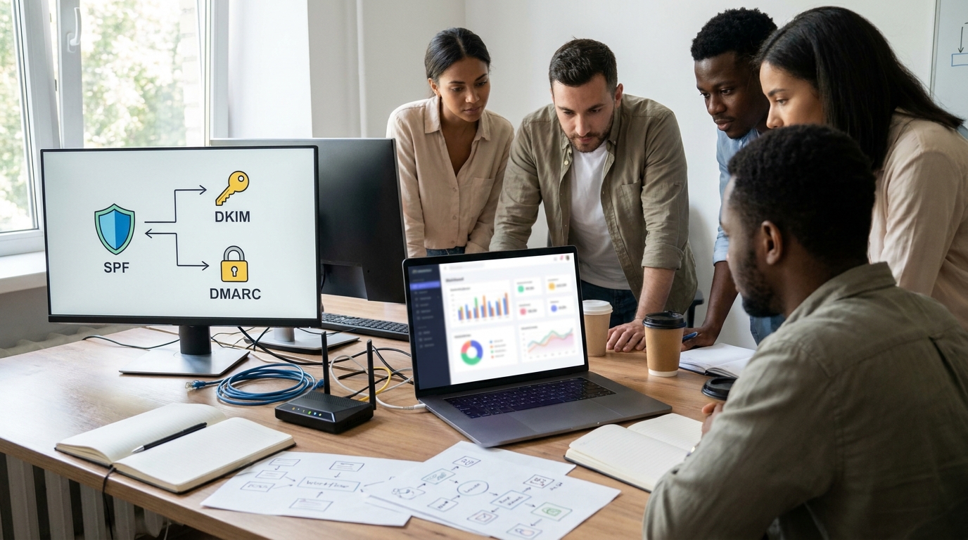 Gate month—DNS and email authentication readiness.